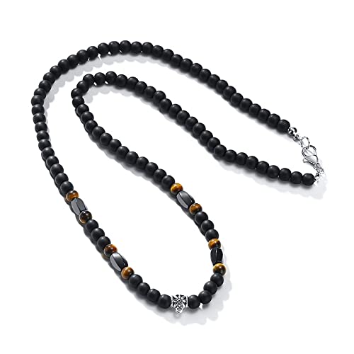 LuisFranklin Halskette Necklace Herren Damen Ketten Anhänger Schmuck Lange Boho-Perlenhalskette Für Herren Mit Tigeraugenperlen Für Männer Tibetische Mala-Perlenhalskette Matchwithpendant LuisFranklin Halskette Necklace Herren Damen Ketten Anhänger Schmuck Lange Boho-Perlenhalskette Für Herren Mit Tigeraugenperlen Für Männer Tibetische Mala-Perlenhalskette Matchwithpendant von LuisFranklin
