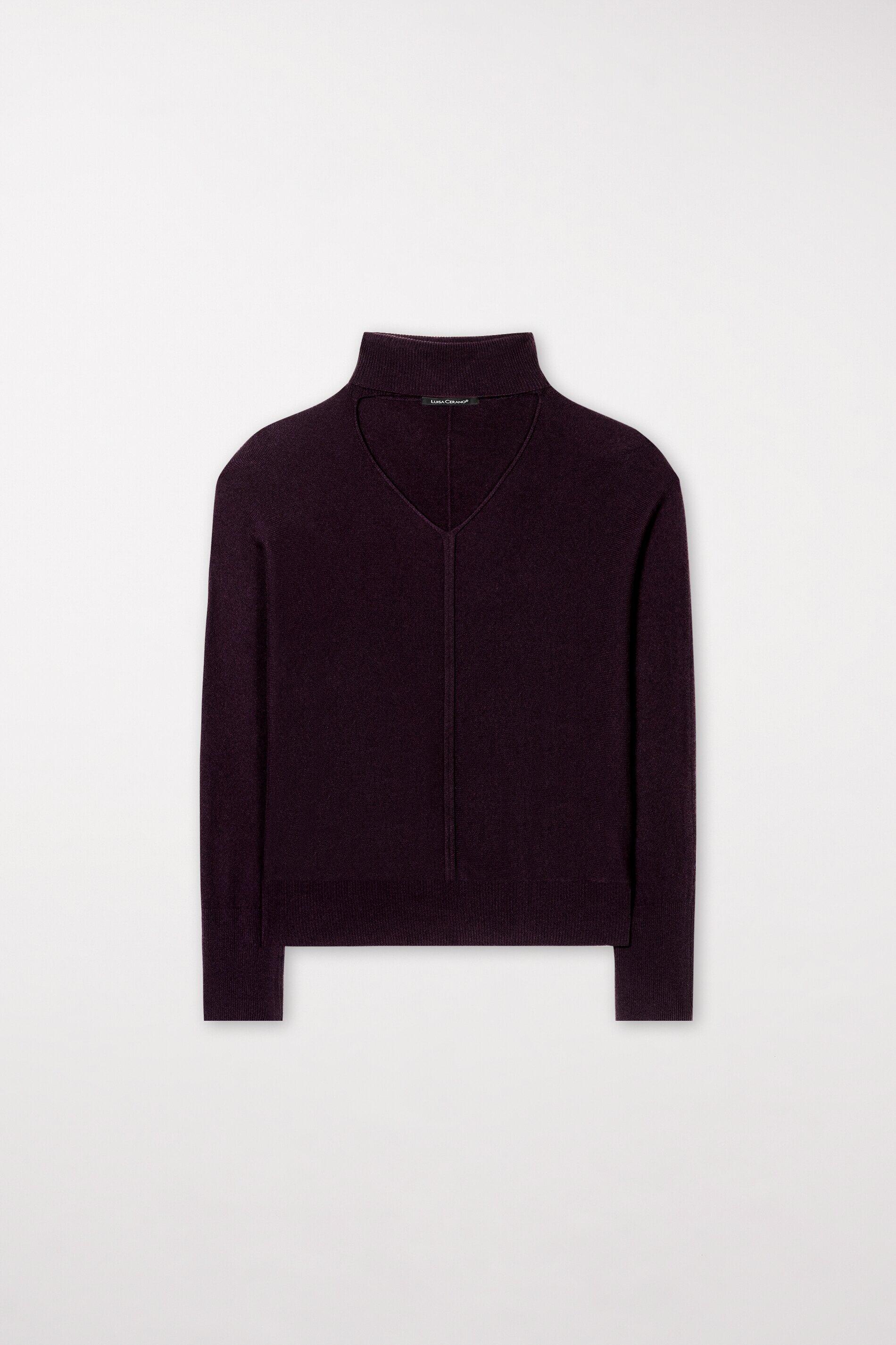 Luisa Cerano - Lässiger Strickpullover aus edlem Kaschmir-Mix ... burgundy - Gr. - 42 von Luisa Cerano