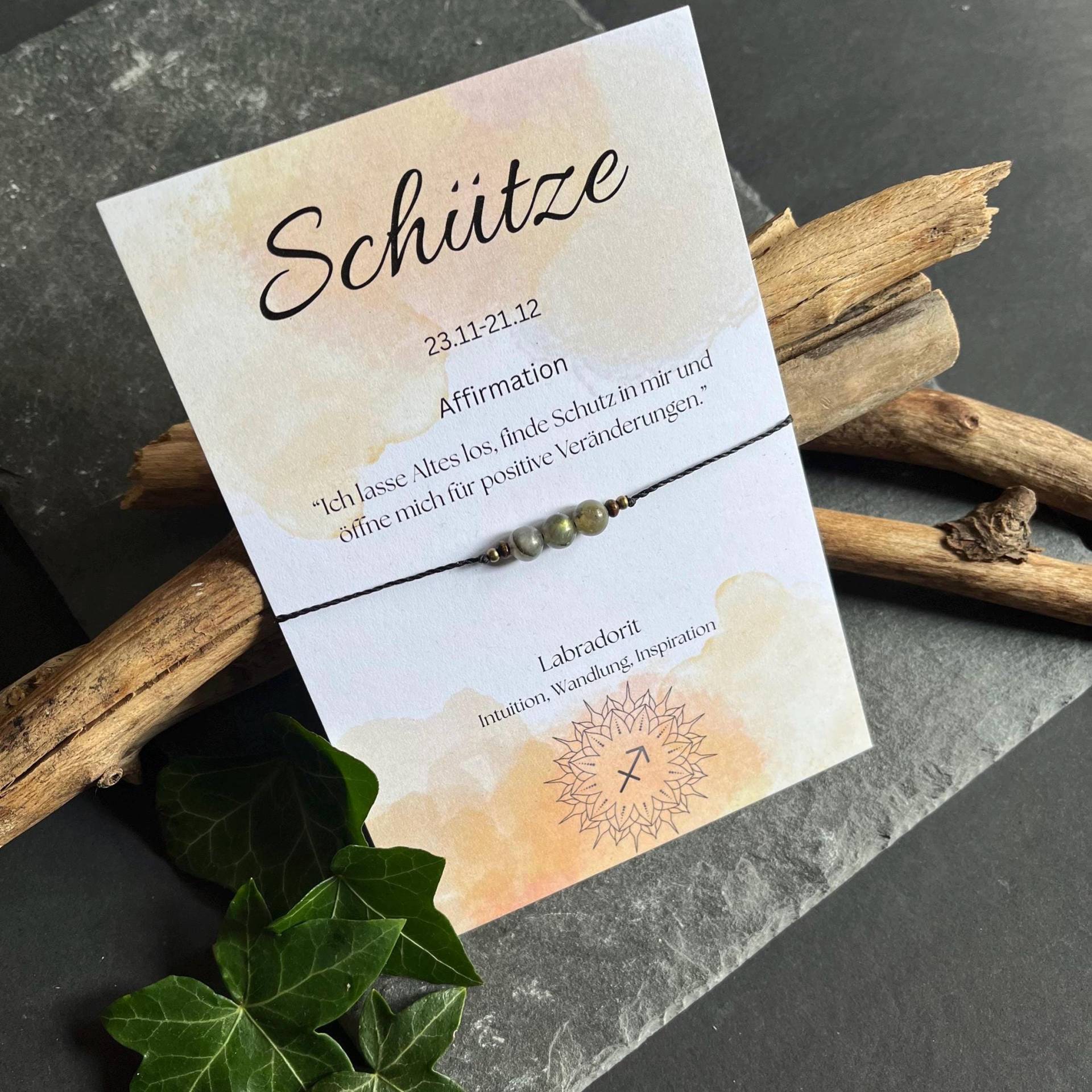 sternzeichen Armband Schütze Mit Labradorit | Schutzstein Damen Edelstein Handmade Geschenkidee Für von Luisaskunstatelier