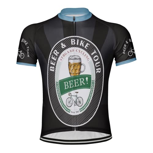 Luisbibe Customized Beer Bike Tour Männer Radfahren Jersey Kurzarm (DE/NL/SE/PL, Alphanumerisch, M, Regular, Regular, MS1071) von Luisbibe
