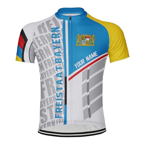 Luisbibe Customized Freistaat Bayern Männer Radfahren Jersey Kurzarm (DE/NL/SE/PL, Alphanumerisch, L, Regular, Regular, MS3264) von Luisbibe