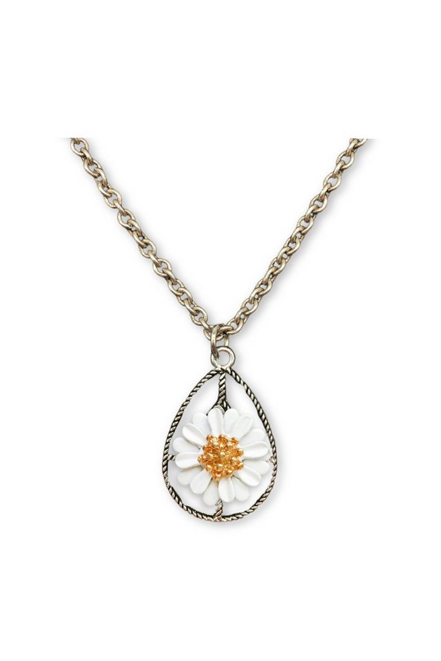 Luise Steiner Kette mit Anhänger Trachtenkette - MERLE - weiß von Luise Steiner