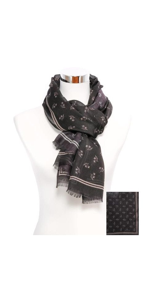 Luise Steiner Modeschal Schal Streublumen - schwarz von Luise Steiner