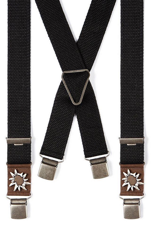 Luise Steiner Trachtenlederhose Trachten Hosenträger - ALPIN - schwarz von Luise Steiner