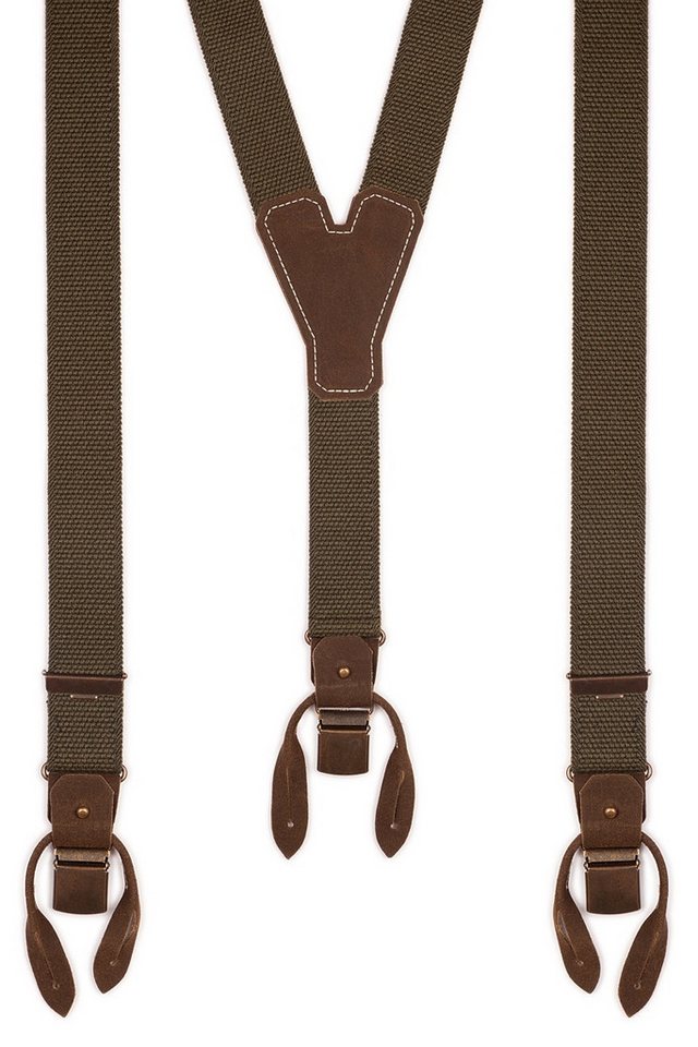 Luise Steiner Trachtenlederhose Trachten Hosenträger - BASIC-DUNKEL II - oliv von Luise Steiner