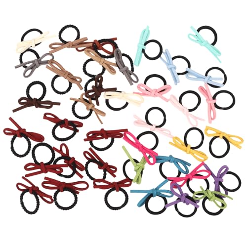 Luixenir Haargummis für Mädchen, mehrfarbig, mit Schleife, elastisch, kleiner Pferdeschwanz-Halter für Mädchen, 40 Stück Luixenir Haargummis für Mädchen, mehrfarbig, mit Schleife, elastisch, kleiner Pferdeschwanz-Halter für Mädchen, 40 Stück von Luixenir