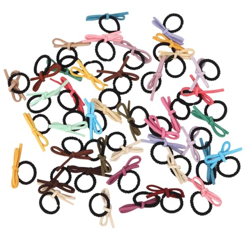 Luixenir Haargummis für Mädchen, mehrfarbig, mit Schleife, elastisch, kleiner Pferdeschwanz-Halter für Mädchen, 40 Stück Luixenir Haargummis für Mädchen, mehrfarbig, mit Schleife, elastisch, kleiner Pferdeschwanz-Halter für Mädchen, 40 Stück von Luixenir