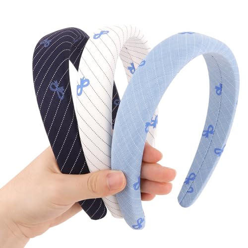 Luixenir Stirnbänder für Damenhaar, 3 Stück, Schleifen-Stirnbänder für Damen, Stoff-Stirnband, Haar-Accessoires von Luixenir