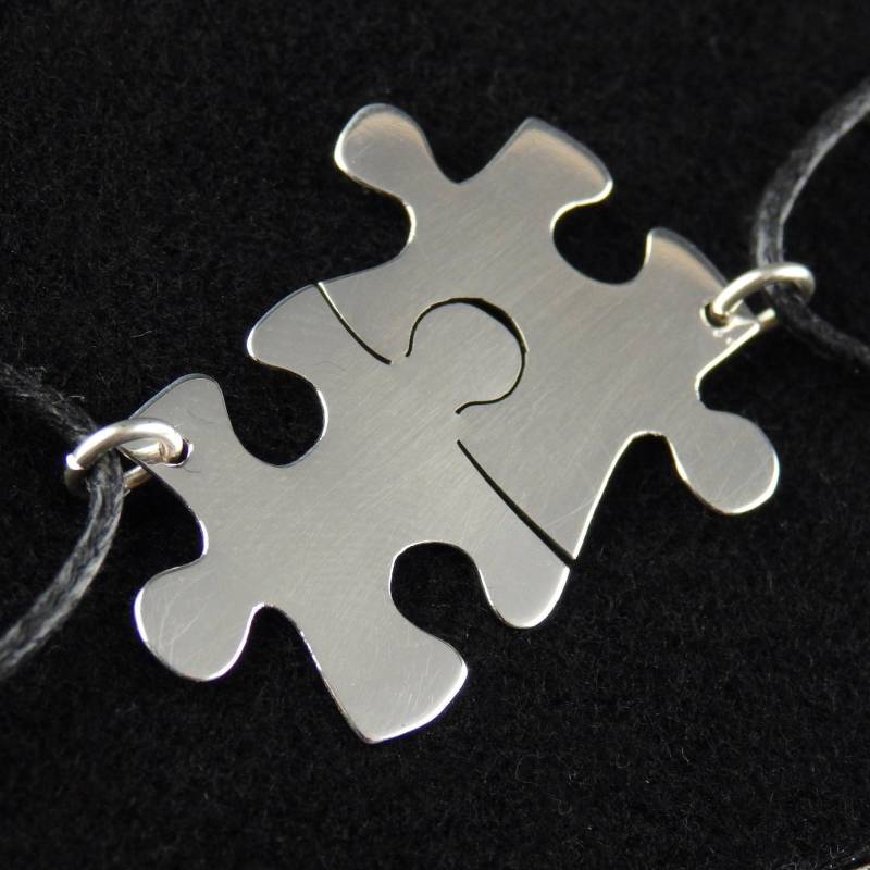 Verbunden Silber Jigsaw Puzzle Anhänger Set - Ausreißer 2-Anhänger Freund/Paar Geschenk Verbunden Silber Jigsaw Puzzle Anhänger Set - Ausreißer 2-Anhänger Freund/Paar Geschenk von LukasCraft