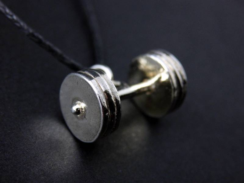 Hantel - Massiver Sterling Silber Anhänger Hantel - Massiver Sterling Silber Anhänger von LukasCraft