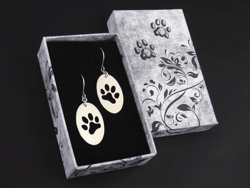 Pfote Abdruck Ohrringe Und Anhänger Set Schmuck Für Tierliebhaber Pfote Abdruck Ohrringe Und Anhänger Set Schmuck Für Tierliebhaber von LukasCraft