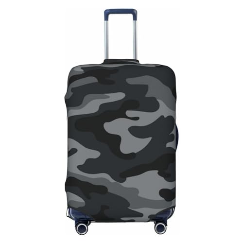 Lukbfall Armee-Gepäck-Kofferbezüge, elastisch, waschbar, Schwarz und Grau, Tarnmuster, Gepäckschutz, Reisekoffer-Schutzhülle für Kinder und Erwachsene, Camouflage#01, L (Fit 25-29 Inch Luggage) von Lukbfall