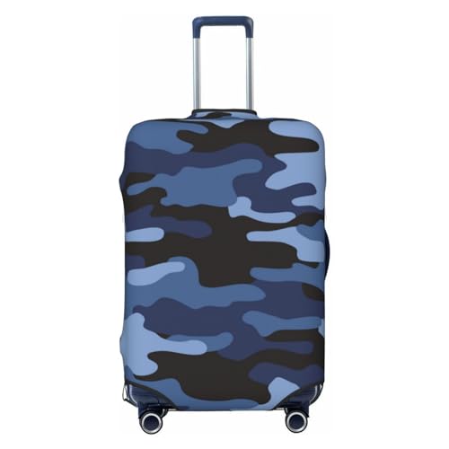 Lukbfall Armee-Gepäck-Kofferbezüge, elastisch, waschbar, Schwarz und Grau, Tarnmuster, Gepäckschutz, Reisekoffer-Schutzhülle für Kinder und Erwachsene, Camouflage#02, L (Fit 25-29 Inch Luggage) von Lukbfall