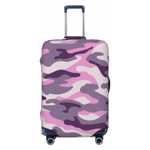 Lukbfall Armee-Gepäck-Kofferbezüge, elastisch, waschbar, Schwarz und Grau, Tarnmuster, Gepäckschutz, Reisekoffer-Schutzhülle für Kinder und Erwachsene, Camouflage #03, XL (Fit 30-32 Inch Luggage) von Lukbfall