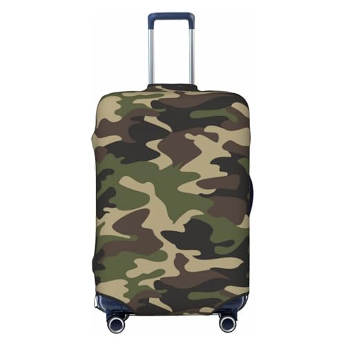 Lukbfall Armee-Gepäck-Kofferbezüge, elastisch, waschbar, Schwarz und Grau, Tarnmuster, Gepäckschutz, Reisekoffer-Schutzhülle für Kinder und Erwachsene, Camouflage#04, XL (Fit 30-32 Inch Luggage) von Lukbfall