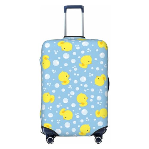 Lukbfall Cartoon Duckies Gepäckkofferbezüge, elastisch, waschbar, niedliche Gummienten, Gepäckschutz, Reisekoffer-Schutzhülle für Kinder und Erwachsene, Ente #05, M (Fit 22-24 Inch Luggage) von Lukbfall