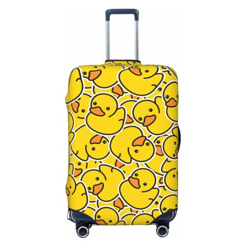 Lukbfall Cartoon Duckies Gepäckkofferbezüge, elastisch, waschbar, niedliche Gummienten, Gepäckschutz, Reisekoffer-Schutzhülle für Kinder und Erwachsene, Ente #06, S (Fit 18-21 Inch Luggage) von Lukbfall