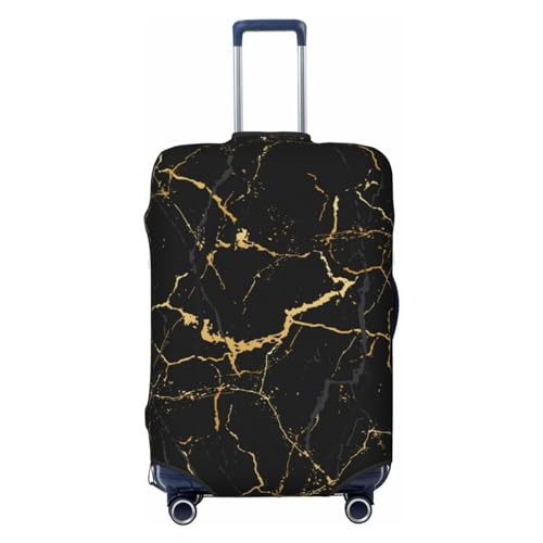 Lukbfall Gepäckkofferüberzug mit weißer Marmorstruktur, elastisch, waschbar, Reisekoffer-Schutzhülle für Kinder und Erwachsene,, Marmor #05, L (Fit 25-29 Inch Luggage) von Lukbfall