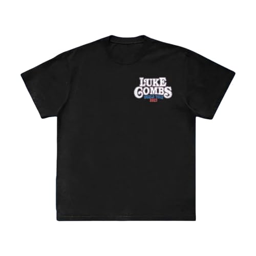 Luke Combs T-Shirt, Unisex, Erwachsene, Tour 23, Totenkopf-Print, Schwarz , M Luke Combs T-Shirt, Unisex, Erwachsene, Tour 23, Totenkopf-Print, Schwarz , M von Luke Combs