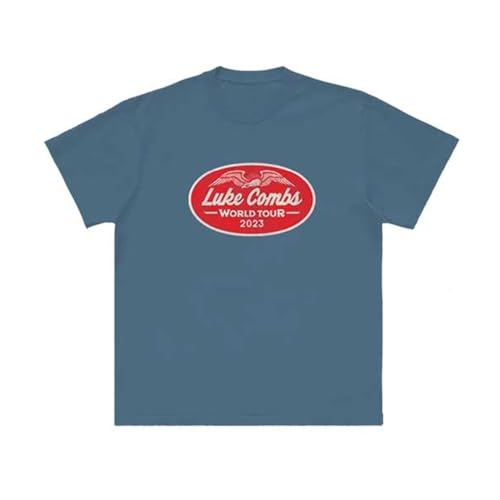 Luke Combs Unisex Erwachsene Tour '23 Wings Back Print T-Shirt, Purpur, S von Luke Combs