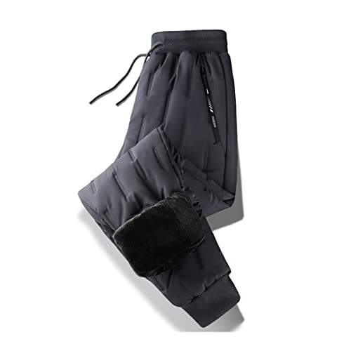 Lukery Thermo Hose Herren Softshellhose Wasserdicht Outdoorhose Fleece Gefüttert Wanderhose Winter Winddichte Skihose Dicke Schneehose L-5XL für Fahrrad,Skifahren, Hundesport von Lukery