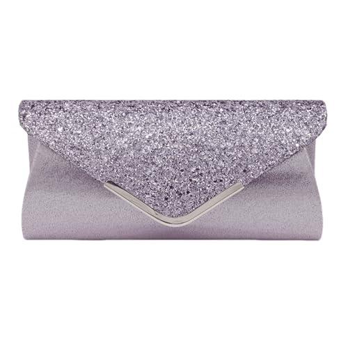 Lurkey Damen Abendtasche Clutch,Pailletten Design Clutch Hochzeit Envelope Tasche Mädchen Elegante Clutch Bag Modisch Kettentasche Crossbody Umhängetasche für Prom Party Date Freizeit von Lukery