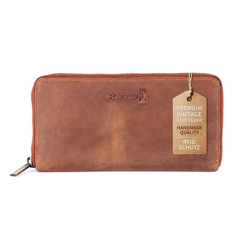 Premium Vintage Geldbörse Braun Damen Leder Groß Mit Rfid-Schutz I Portemonnaie Inkl. Geschenkbox Kartenfächern Und Münzfach Premium Vintage Geldbörse Braun Damen Leder Groß Mit Rfid-Schutz I Portemonnaie Inkl. Geschenkbox Kartenfächern Und Münzfach von LukesLederwaren