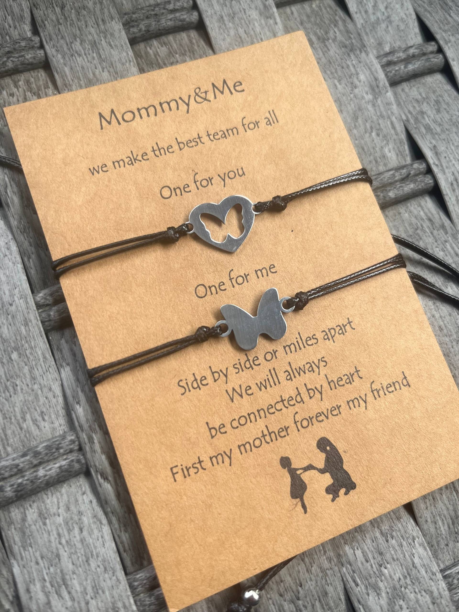 Mommy & Me Armbänder | Entzückende Mutter Tochter Schmetterling Schmuckset Mama Und Baby Passendes Geschenk Eltern-Kind-Liebe Freundschaft von LukeysCharms