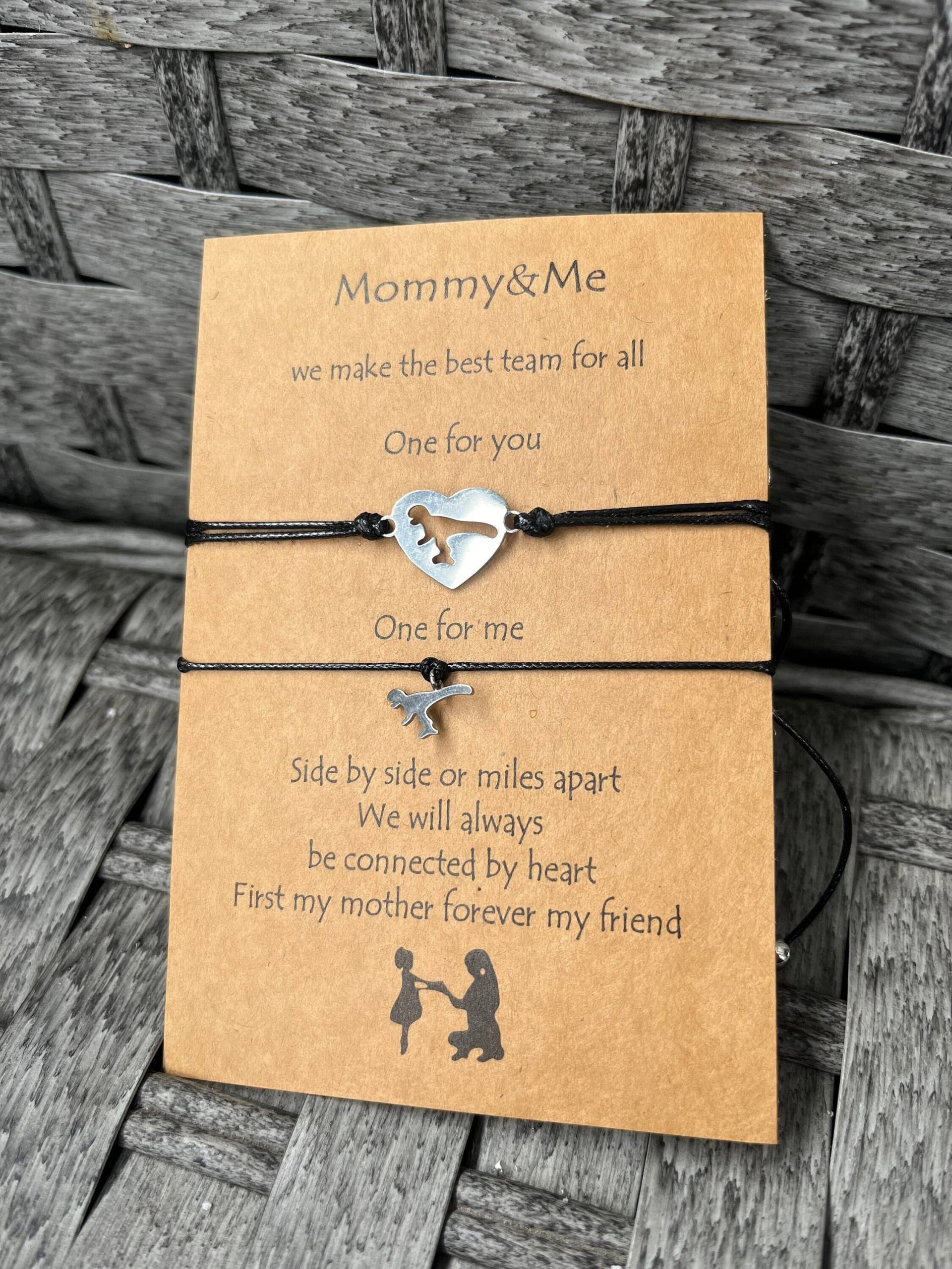 Mommy & Me Dinosaurier Schmuck | Mutter Tochter Sohn Armband Set Entzückend Mama Baby Mädchen/Junge Passendes Geschenk von LukeysCharms