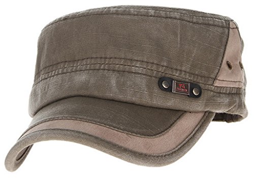 Lukis Herren Army Military Cap Hut im Kuba Castro Look (Grün) von Lukis