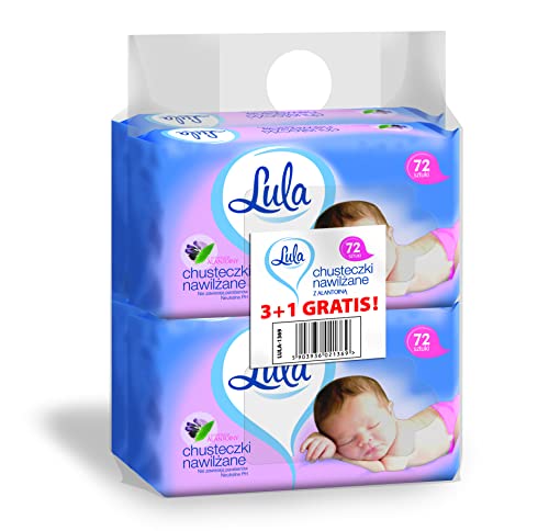 LULA Feuchttücher mit ALANTOIN 72pcs 3pcs + 1pcs gratis von Lula