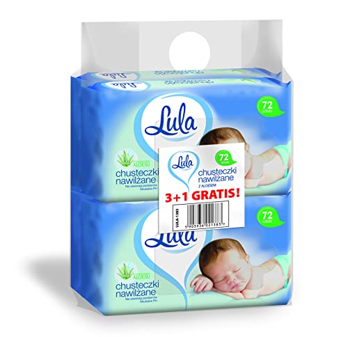 LULA Feuchttücher mit ALOESEM 72pcs 3pcs + 1pcs gratis von Lula