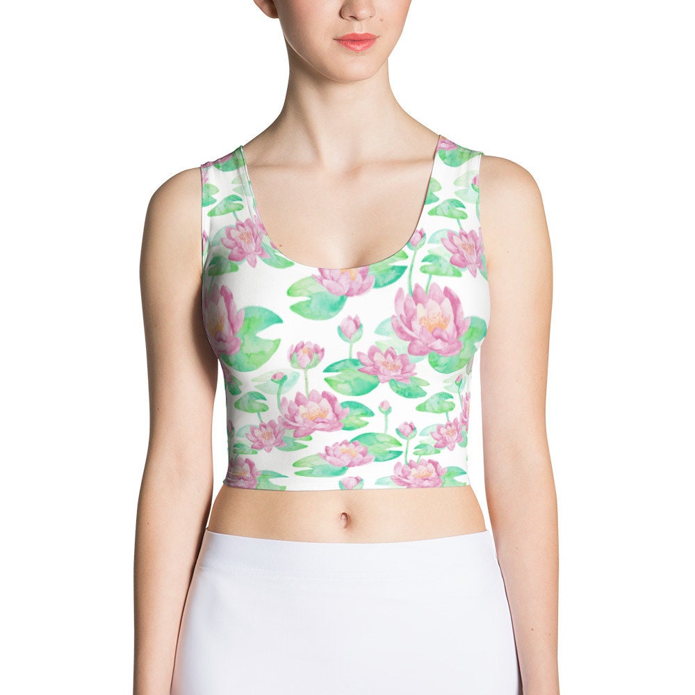 Lotus Blume Crop Top/Abgeschnitten Tank Weste Singlet Lula Activewear von LulaActivewear