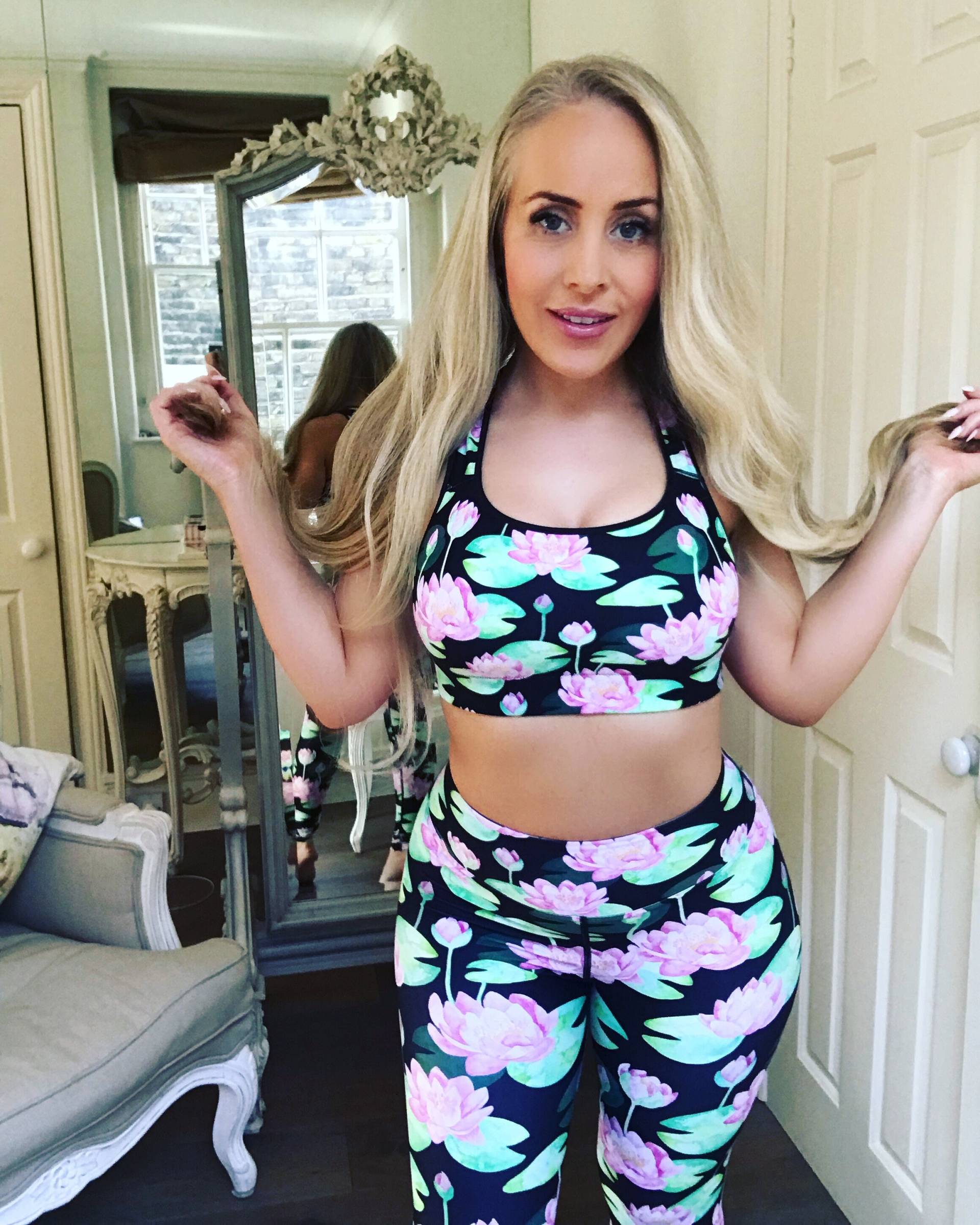 Lotus Blume Gamaschen, Yoga Leggings, Hoch Taillierte Fitnessraum Leggins, Activewear von LulaActivewear