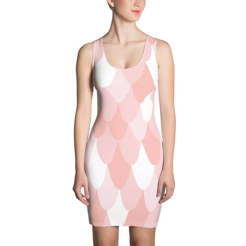 Pink Mermaid Dress//Day Dress//Fitted Dress//Casual Dress//Summer Dress//Bodycon Dress//Patsel Dress von LulaActivewear