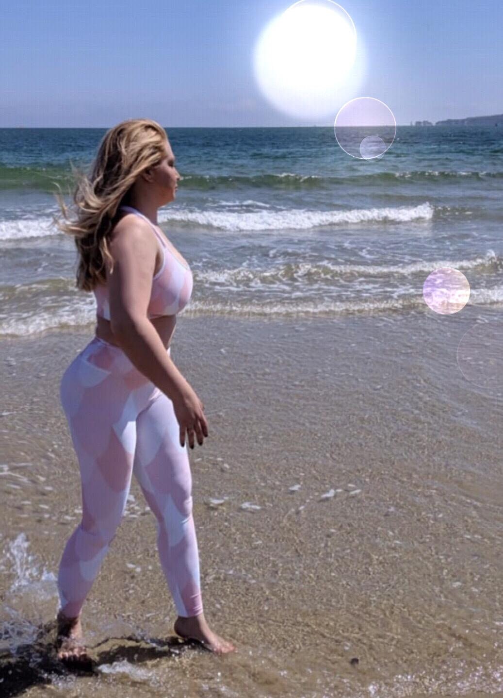 Rosa Mermaid Sport-Bh, Crop Top, Bralette, Bh Fitness-studio, Yoga-Bh, Läuft Bh, Rosa Weißen von LulaActivewear