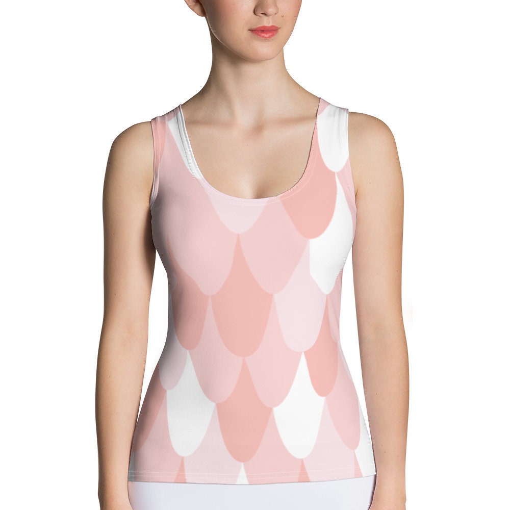 Rosa Mermaid Tank von LulaActivewear