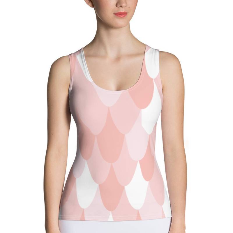 Rosa Mermaid Tank von LulaActivewear
