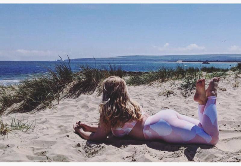 Rosa Mermaid Yoga Leggings von LulaActivewear