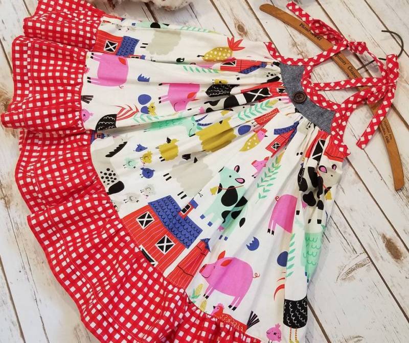 Farm Kleid, Landkleid, Farmleben, Bauern Tochter, County Mädchen Bauer, Bauernhof Kinder, Fair, 4H von LulabellesLLC