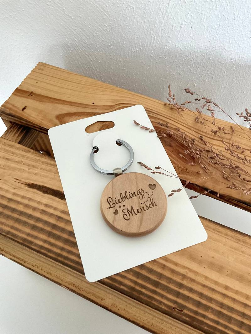 Schlüsselanhänger „Lieblingsmensch" - Personalisierter Familie Partner- Liebe Freundschaft von Lulidop