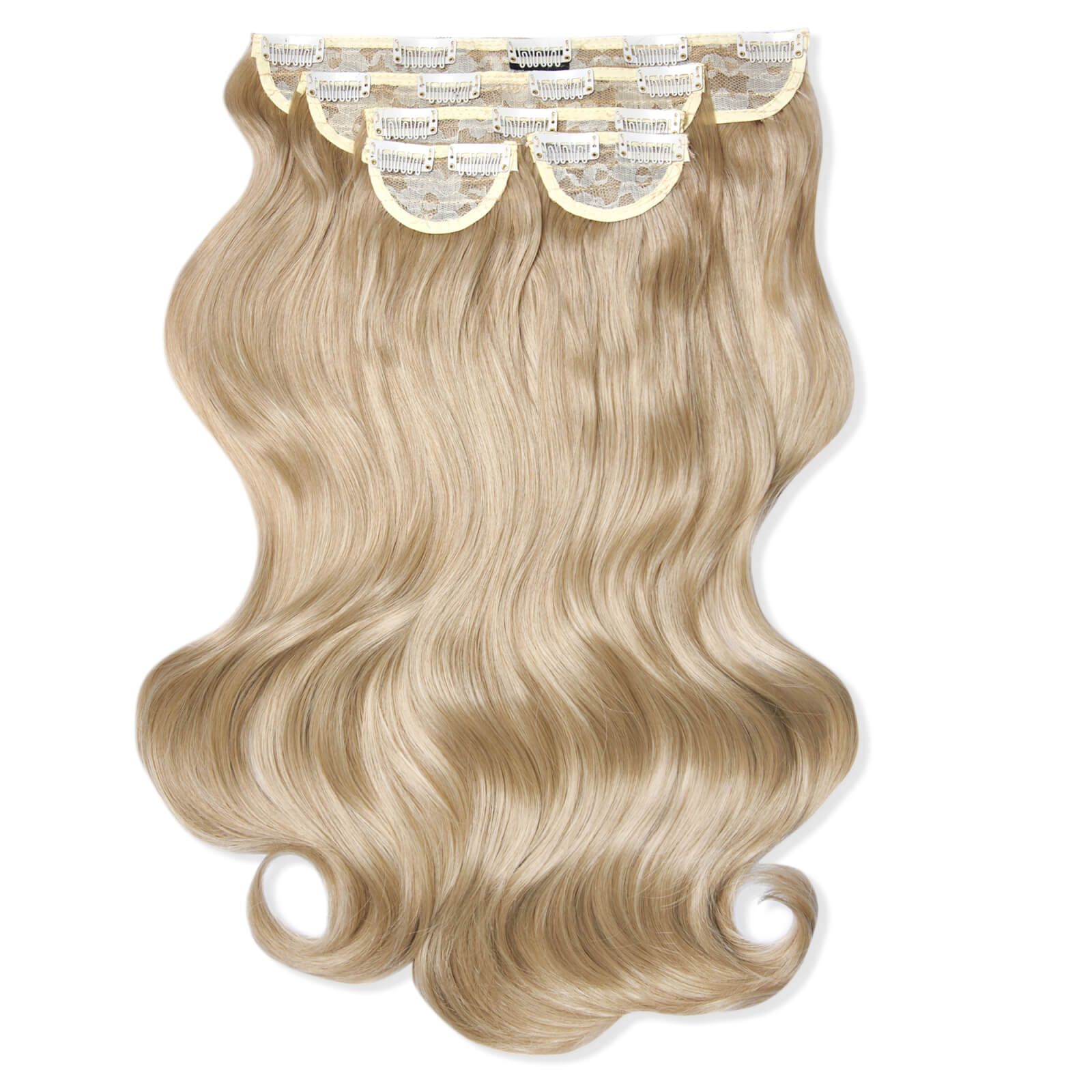 LullaBellz Super Thick 22  5 Piece Natural Wavy Clip In Extensions (Various Shades) - California Blonde von Lullabellz