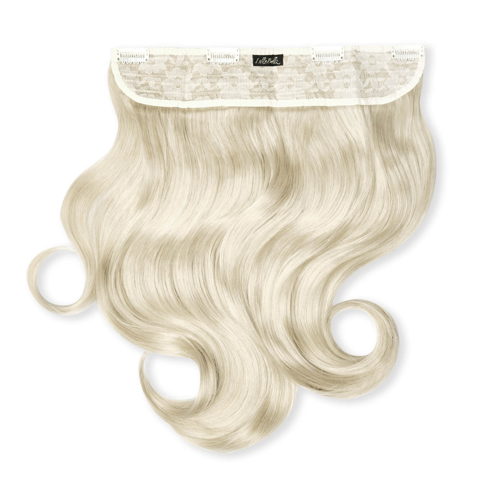 LullaBellz Thick 16 1-Piece Curly Clip in Hair Extensions (Various Colours) - Bleach Blonde von Lullabellz