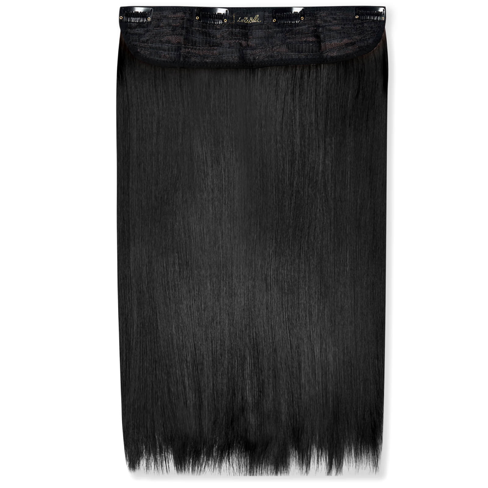 LullaBellz Thick 18 1-Piece Straight Clip in Hair Extensions (Various Colours) - Natural Black von Lullabellz