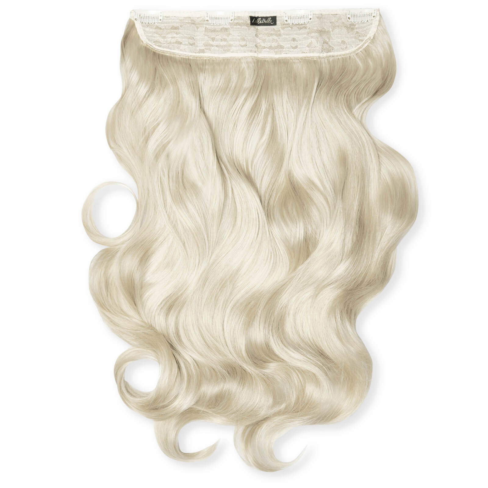 LullaBellz Thick 20 1-Piece Curly Clip in Hair Extensions (Various Colours) - Bleach Blonde von Lullabellz