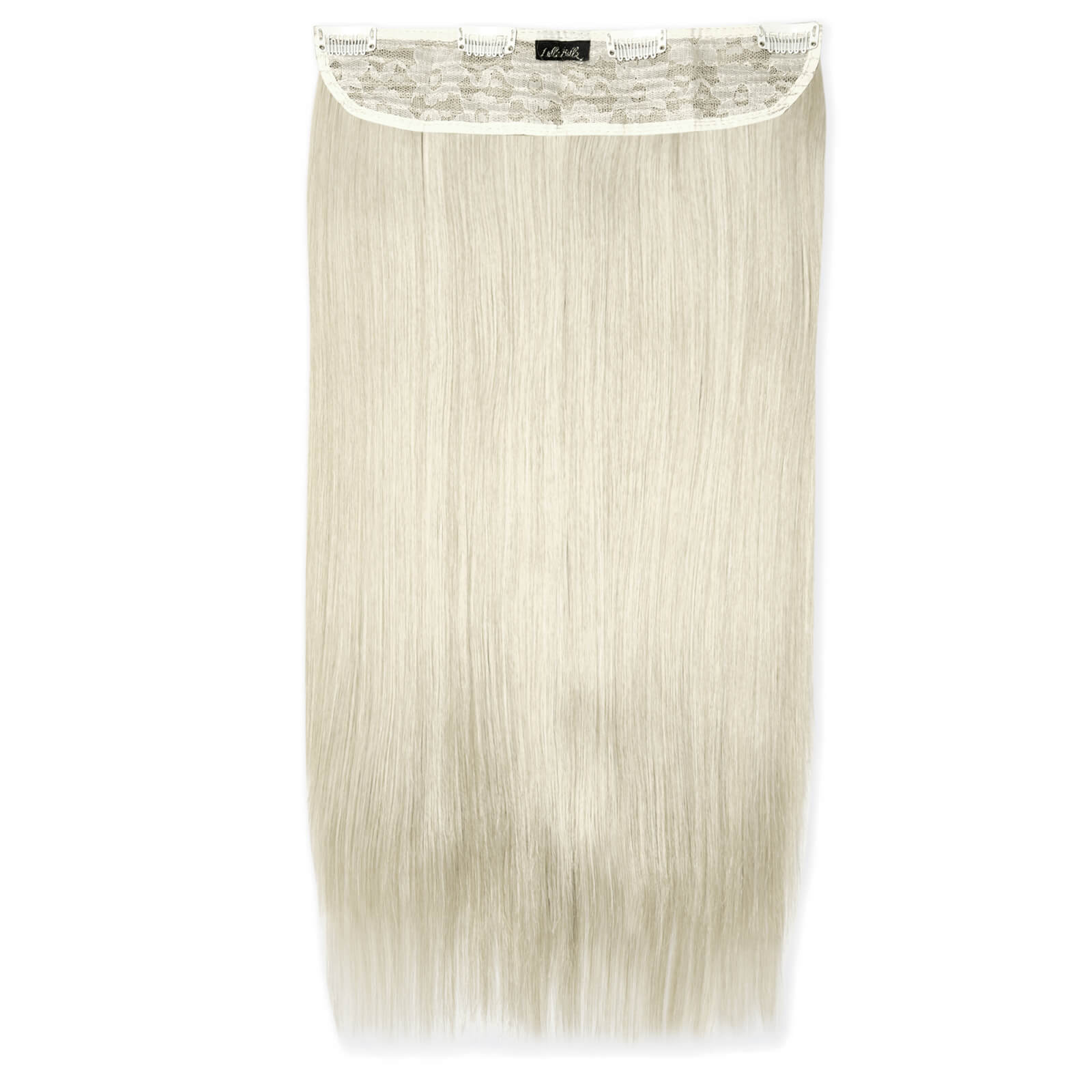 LullaBellz Thick 24 1-Piece Straight Clip in Hair Extensions (Various Colours) - Bleach Blonde von Lullabellz