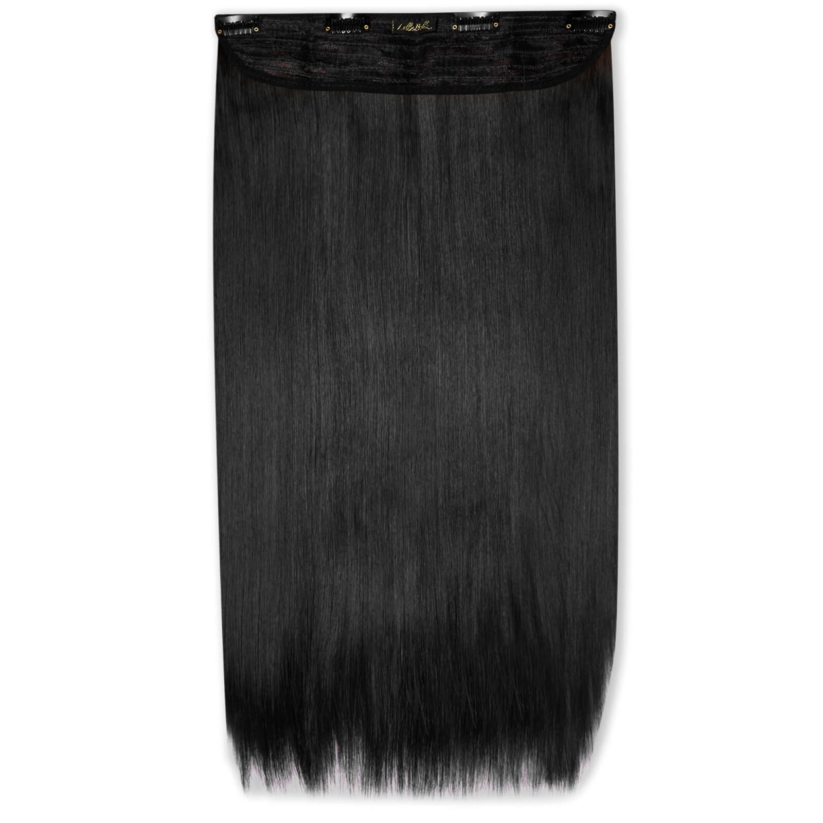 LullaBellz Thick 24 1-Piece Straight Clip in Hair Extensions (Various Colours) - Natural Black von Lullabellz