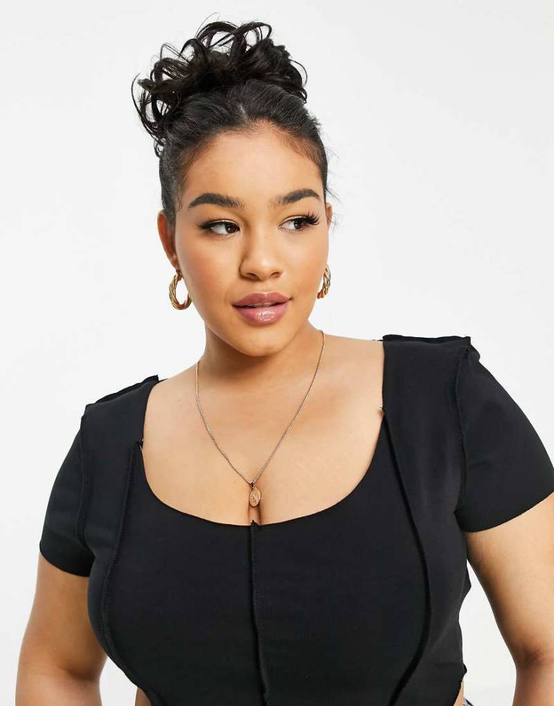 Lullabellz Premium Messy Bun Hair Up Scrunchie - Haarband-Goldfarben von Lullabellz