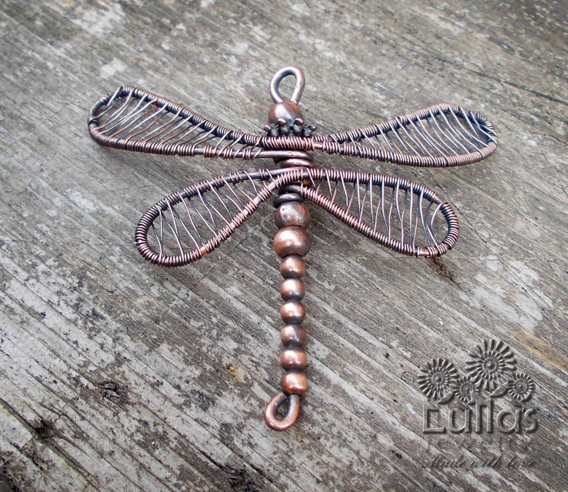 Handgefertigte Libelle Anhänger-Unikat Design Handgefertigte Libelle Anhänger-Unikat Design von LullasJewelry