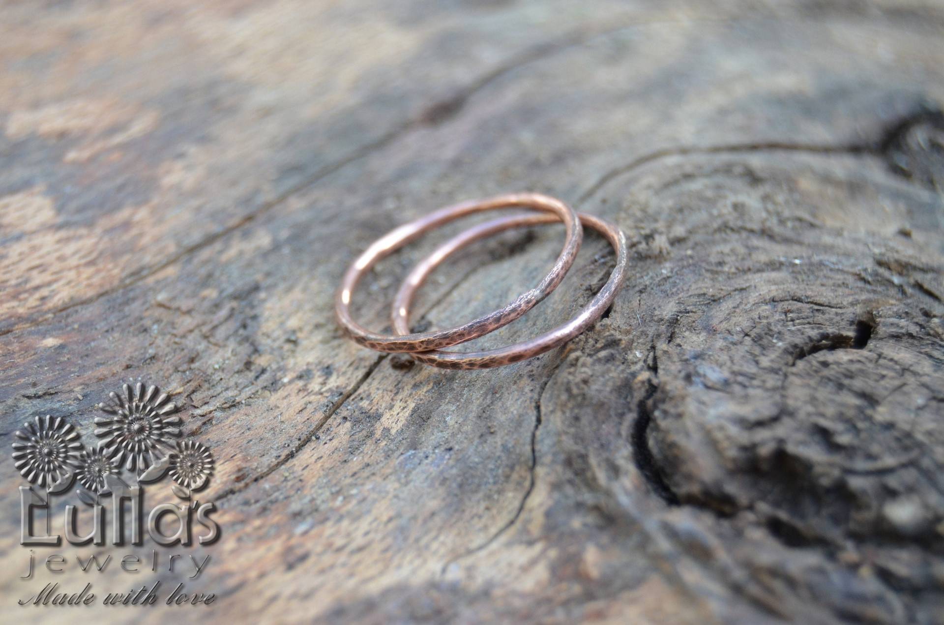 Oxidiertes Kupfer Ring-Super Dünner Ring Oxidiertes Kupfer Ring-Super Dünner Ring von LullasJewelry